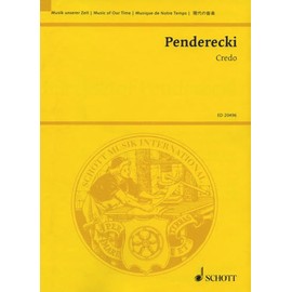 Credo-for Soli (Soprano, Mezzo Soprano, Alto, Tenor, Bass), Childrens Choir, Mixed Choir and Orchestra Music Of Our Time soloists (SMezATB), ... mixed choir and orchestra. Partition d'étude.
