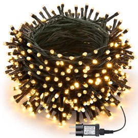 Joomer Outdoor Fairy Lights 400 LEDs, 39.9 m Warm White Christmas Tree Fairy Lights, Power-Operated with Timer, 8 Mode Waterproof Christmas Lighting, Decoration for Outdoor / Indoor, Christmas Party,
