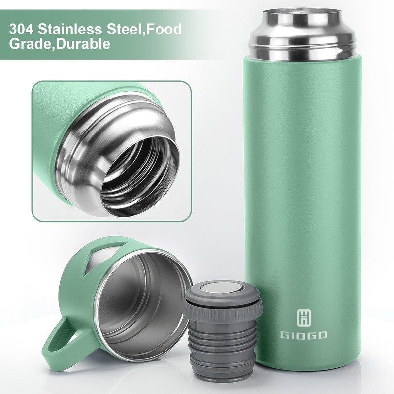 Vacuum Insulated Flask 700ml/23.6oz Stainless Steel Thermo Bottle with Cup