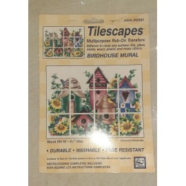 Tilescapes Birdhouse Mural Rub-On Transfers Wall Stickers Home Decor 2581 Tile
