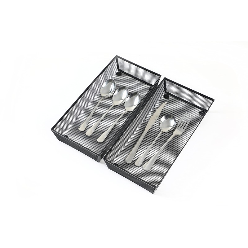 BYCY 3 Pack Mesh Flatware Drawer Organizer for Kitchen/Office/Home Tools,Spoon