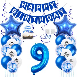 Daimay Birthday Party Decorations Set - Blue 9
