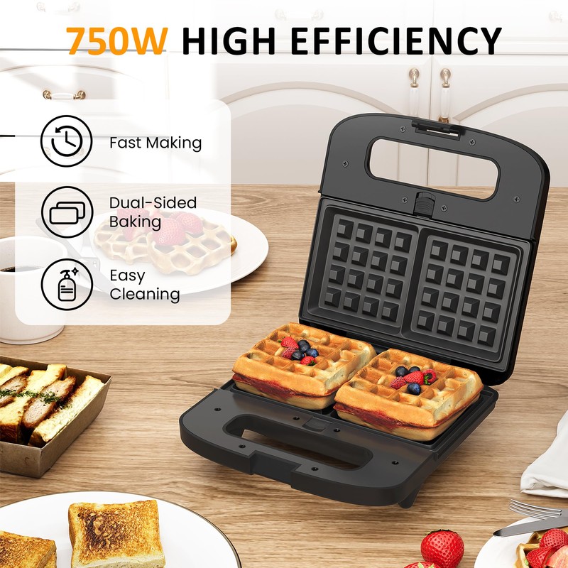Sunvivi 3 in 1 Electric Sandwich Maker: Panini Press Grill