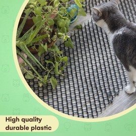 Homarden Black Scat Mat for Cats - 13ft x 11" Plastic Cat Deterrent with Spikes and 12 Garden Staples - Indoor and Outdoor Mat to Protect Furniture and Gardens