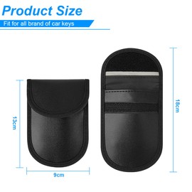 CGEAMDY Car Key Signal Blocker Bag, RFID Car Key Protection, Remote Key Shielding Key Bag, Car Signal Blocking Key Protection Made of Leather