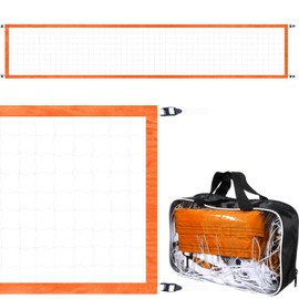 ShinyRelief Pool Volleyball Net Replacement 15 x 2.95 ft Volleyball Net Outdoor Portable Volleyball Net for Backyard Swimming Pool Schoolyard Beach (Orange)
