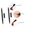 FRCOLOR 2pcs Retractable Double-ended Lip and Eyeliner Brush Portable Makeup