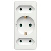 Hama Socket Adaptor 3 Gang 2 Euro, 1 Protective Contact,