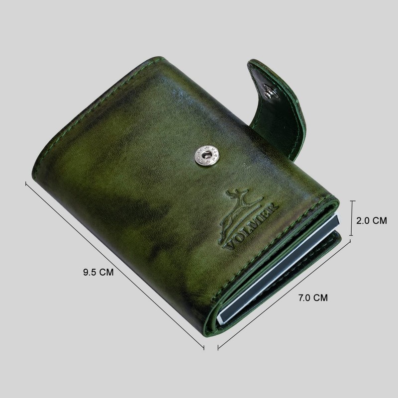 Fa.Volmer ® Pop-up card case made of genuine leather with/without