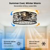 Linour Crystal Caged Ceiling Fan with Light, 18.9'' Flush Mount
