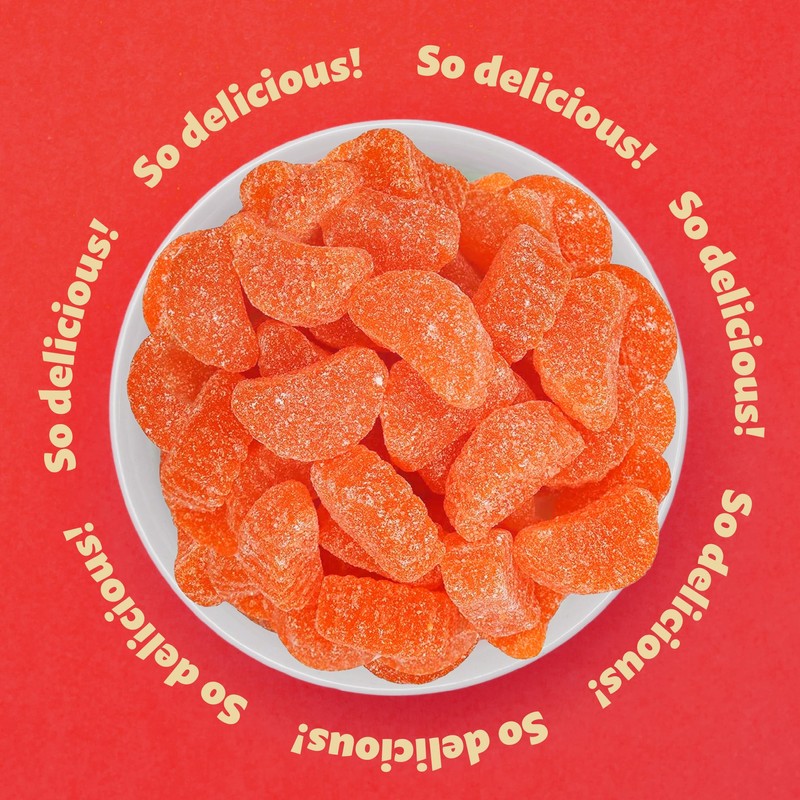 Orange Slices Jelly Candy | 2-Pound Bag | Sugar-Dusted |