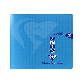 Clairefontaine Mimesys 303797C Music and Singing Book 17 x 22 cm 24 Sheets French Line Style 90 g + 125 g Note Line Drawing Paper Polypropylene Cover Stapled Assorted Colours Pack of 1