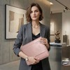 Zippered Padfolio with 3-Ring Binder & Clipboard, PU Leather Portfolio