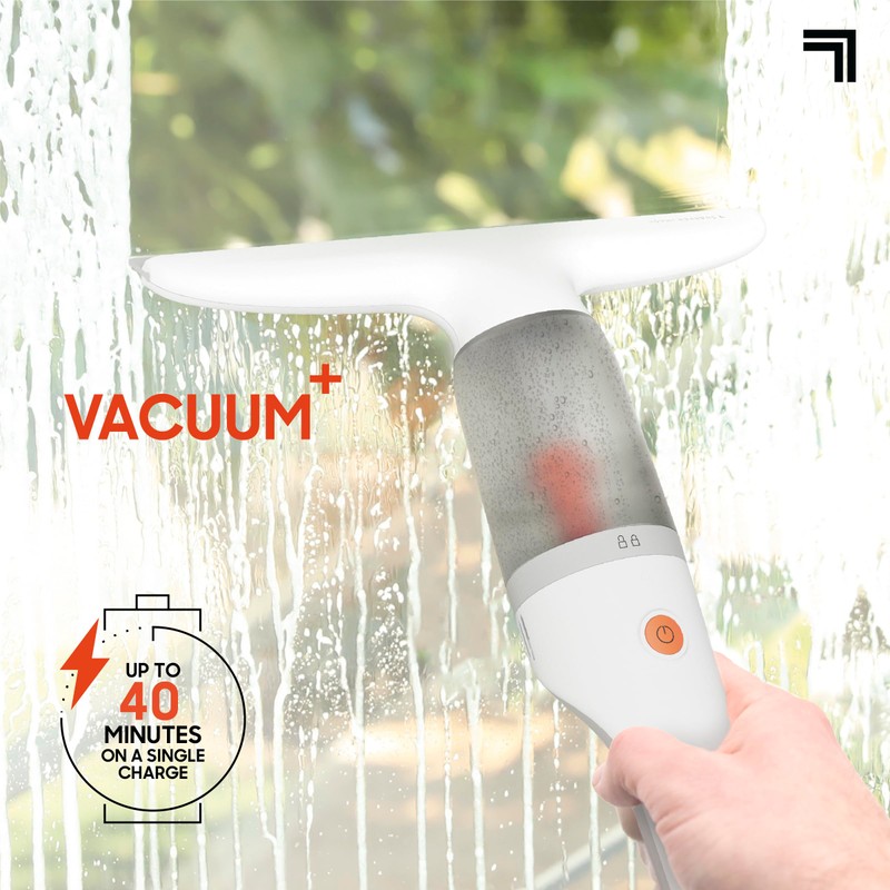 Sharper Image® 2-in-1 Window Vacuum Cleaner Kit – Cordless Squeegee,