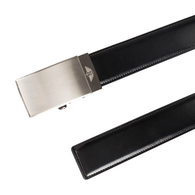 Dockers Men's Plaque Bucke Belt, Black, Medium