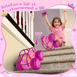 Auto telecomandate a ricarica diretta veloce, Auto Acrobatica impermeabile a 360 gradi Con LED acceso/spento, Monster Truck 2.4GHz 4WD Indoor Outdoor Bambini RC Giocattolo Regalo