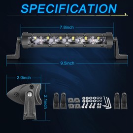 ACEC SHOP Slim LED Light Bar 2 PCS 6 pulgadas 36W de una sola fila LED Light Bars LED Pods Light LED luces de niebla fuera de las luces de carretera Spot para camión motocicleta UTV ATV