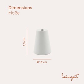 heimzeit Cabinet Knobs for Doors, Drawers and Dressers Made of High Quality Stainless Steel [Pack of 8, Round] Colour: White, Stylish Design, Furniture Knobs with Single Hole Handle and Screws