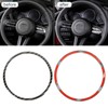 Steering Wheel Emblem Ring Carbon Fiber Look Simple Cool Replacement