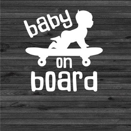 6inch Funny Baby On Board Sticker for Cars Boys Girls - Baby On Board Sign - Baby On Board Decals for Car Windows - Baby On Board Window Sticker Removable - Kids Children Twins On Board BOB083