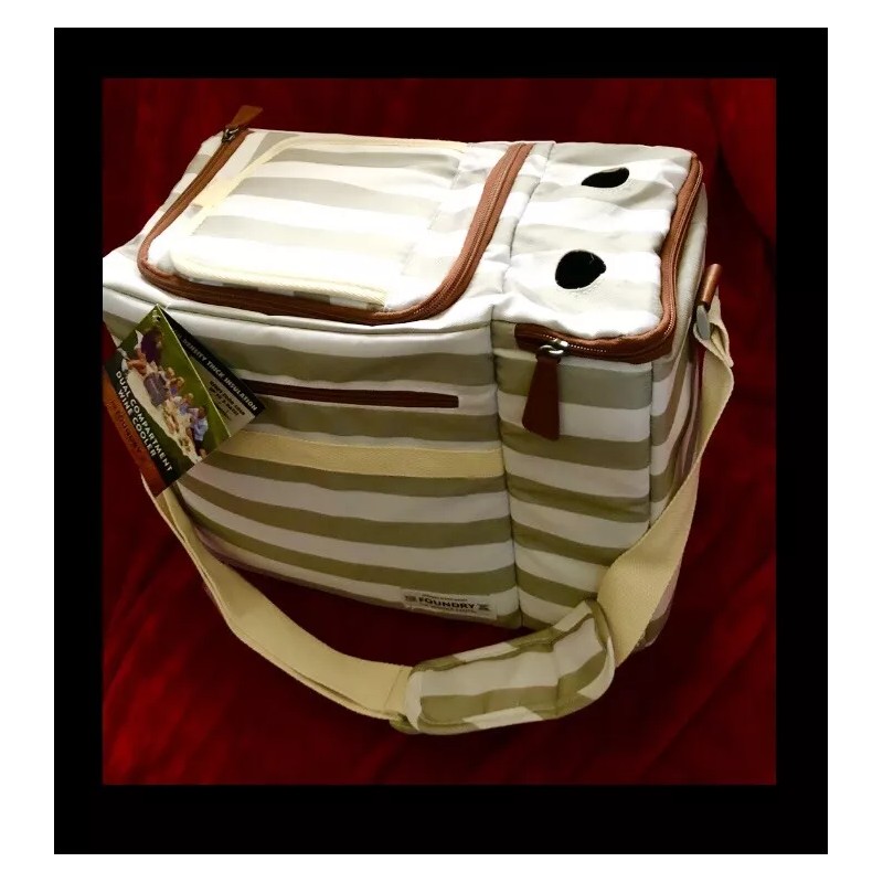 The Foundry/fit + Fresh Foundry Insulated Picnic Wine Cooler Caddy