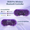 LONGYI 8BitDo SN30 Pro Wireless Bluetooth Controller mit Hall-Effekt Joysticks,