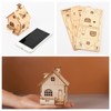 YII WMOC 3D Wooden Puzzle Music Box Hand -Crank Cabin