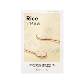 MISSHA Reis Rice Sheet Mask Anti-Ageing, Moisturising, Strengthening Cloth Mask Korean Cosmetics Kbeauty Set of 4