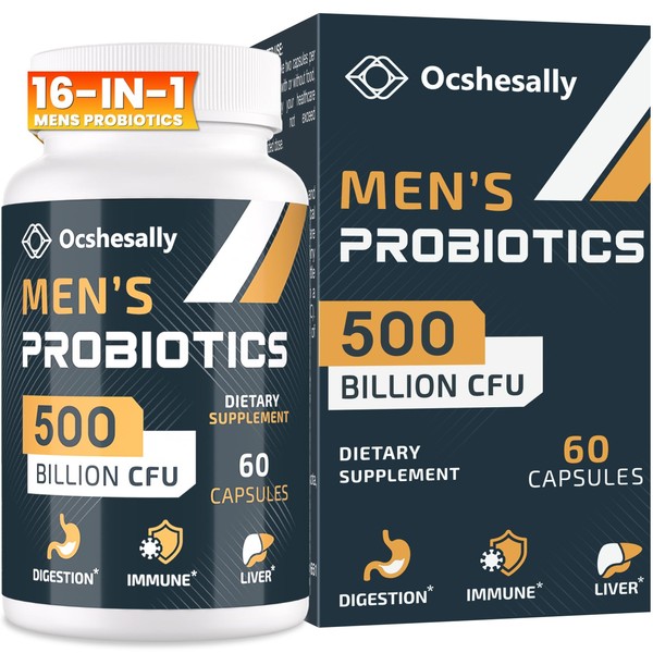 Probiotics for Men, 500 Billion CFUs & 12 Strains Mens