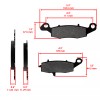 Caltric Front And Rear Brake Pads for Kawasaki Vulcan 900