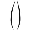 Front Headlight Eyebrow Cover ABS Black Front Headlight Lamp Eyebrow
