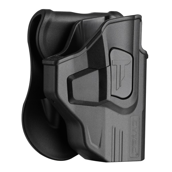 M&P Shield Holsters, OWB Holster for S&W M&P Shield 9mm/.40 3.1" / MP Shield M2.0 - Index Finger Released | Adjustable Cant | Autolock | Outside Waistband | Matte Finish -Right Handed Black