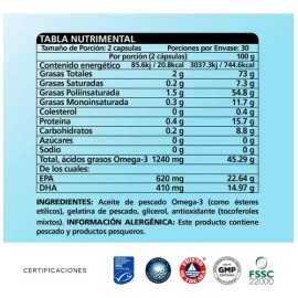 Suplemento en cápsulas Lýsi Omega 3 de Omega-3 Forte x 100g