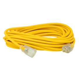 Southwire Polar Solar Medium Duty Extension Cord, 50Ft, 14 Gauge, 3 Conductor, Outdoor Cord, SJEOW, Yellow, 1488SW0002