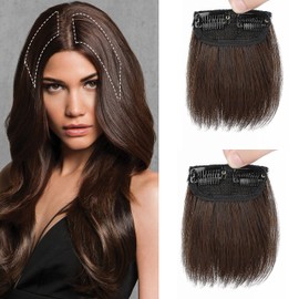 10cm Thick Straight Hairpieces Adding Extra Hair Volume Clip in Hair Extensions for Short Hair Invisible Fluffy Hair Pieces Hair Pad Extensions Hair Topper for Women with Thinning Hair