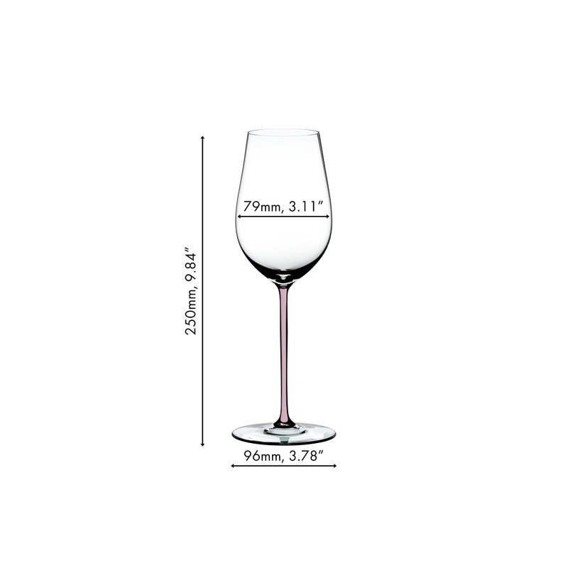 Riedel Fatto A Mano Riesling/Zinfandel Wine Glass, Pink