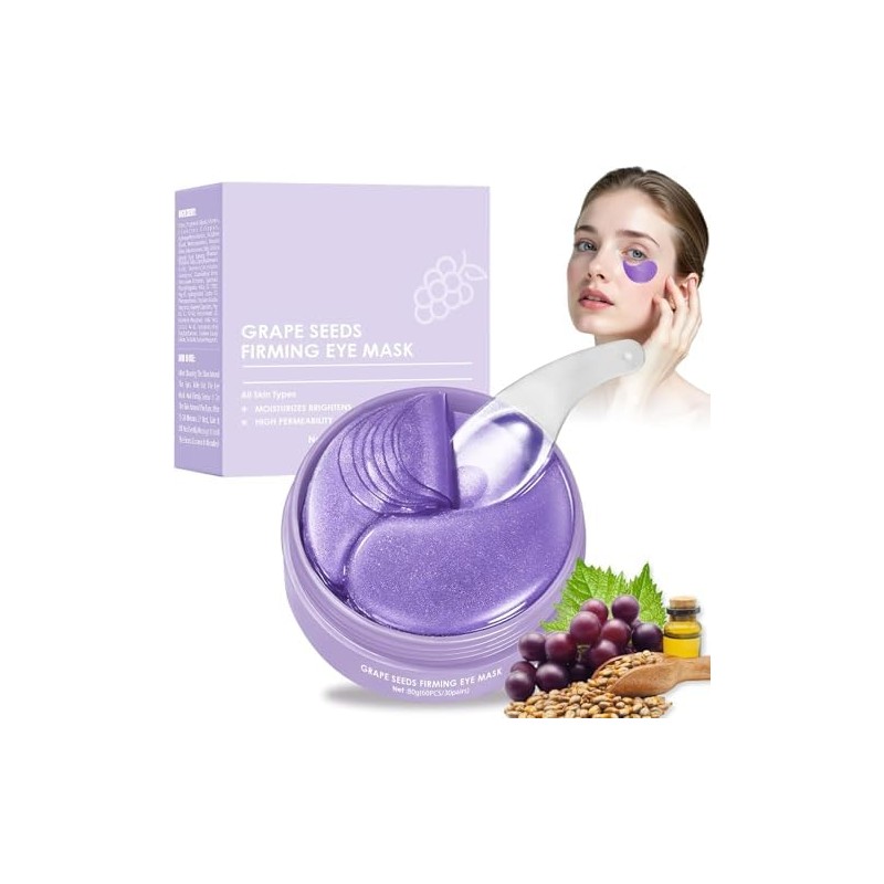 60 Parches de Ojos con Semillas de uva y Colágeno