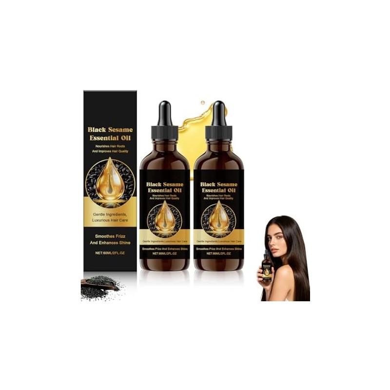 2pcs Conditioning Hair Aceite de Comino Negro 60ml, Aceite de