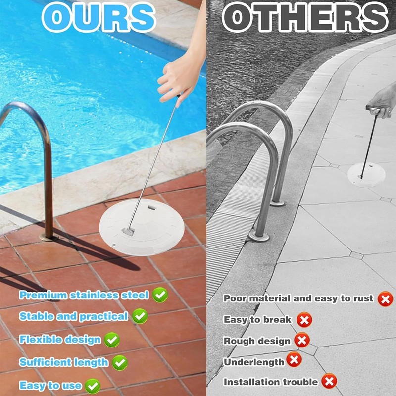 Stainless Steel Skimmer Lid Lifting Hook - Stainless Steel Skimmer