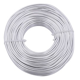 YTKavq - Alambre de aluminio de calibre 14, 100 pies, plata