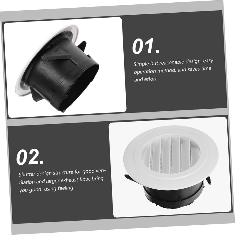 TEHAUX Round Air Conditioner Vent Cover Adjustable Soffit Air Exhaust
