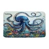 ZRUWUA Octopus Kraken Bath Mat Underwater Tentacle Starfish Coral Nautical
