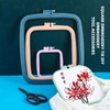 SJENG 5pcs 5 Sizes Plastic Embroidery Hoops, Rectangular Cross Stitch