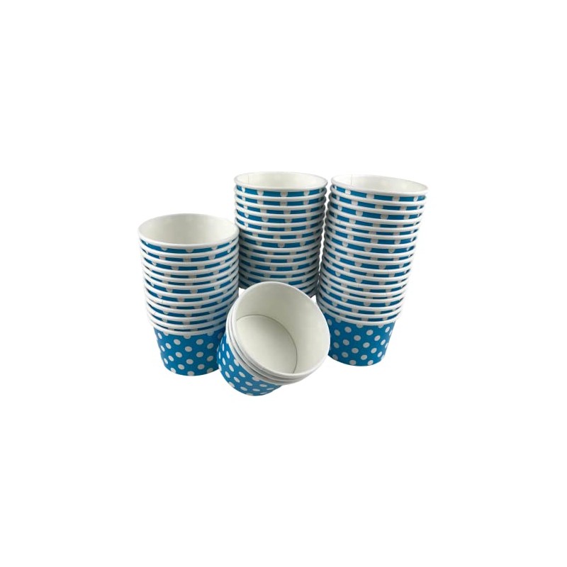 MMvolesy Paper Bowl, 12 oz, Blue, 50Pc, Leak-Resistant, Serves Hot