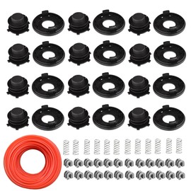Hippotech Pack of 12 Sets Spool Cover Cap Spring Eyelet Sleeve with 0.095" Trimmer Line for Stihl 25-2 Trimmer Head FS55 FS90 FS110 Trimmer