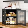 TQQDCI Corner Bread Box for Kitchen Countertop, Large Wooden Bread