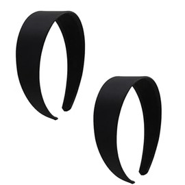 2 PCS 4cm Wide Headband, Black Wide Headband Hair Jewelry for Women Girls, Elegant Accessory for Any Occasion(Black)