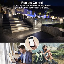 BARST Outdoor Smart Plug, WiFi Smart Plug with Two Grounded Outlet, Smart Plugs That Compatible with Alexa and Google Home Assistant 2.4 GHz Network only, ETL Certified