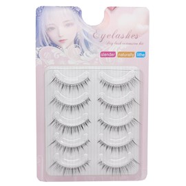 Bodermincer False Eyelashes, Natural Upper Eyelashes, 3D A14 Popular Handmade Actress Eyelashes 5 Pairs (x1)