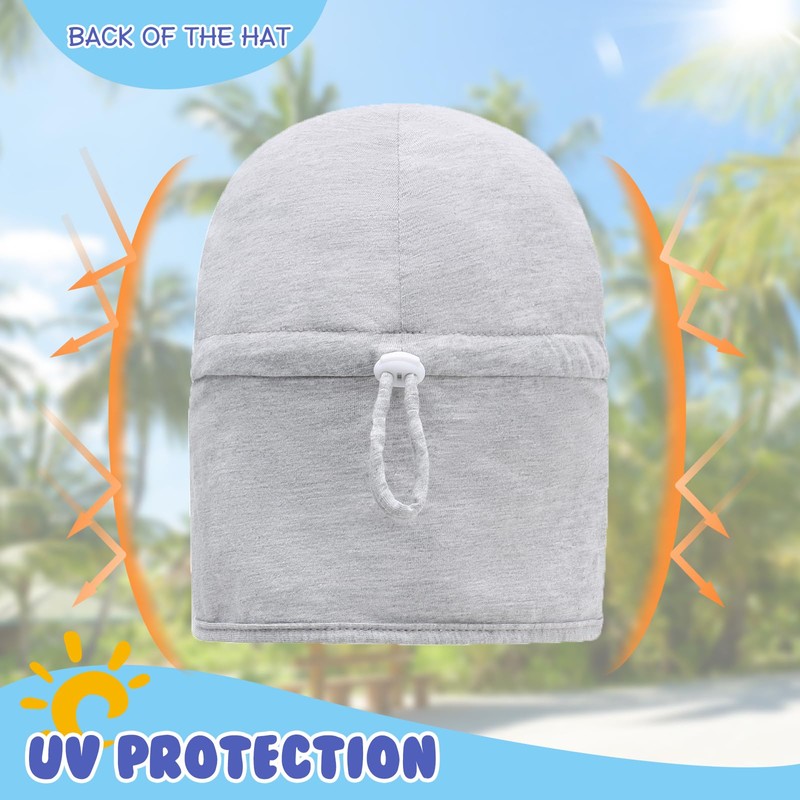 Duoyeree Baby Sun Protection Hat with Neck Flap Comfortable Summer